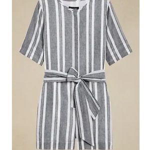 Banana Republic Cotton Linen Belted Romper Size 0